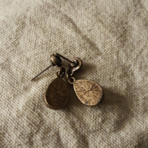 Blue Pear shape gem stone turquise gem earrings - Picture 2 of 3